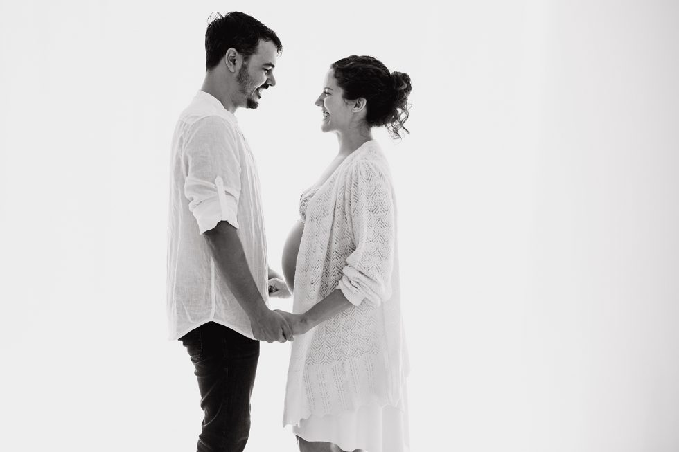 fotografa premama barcelona con pareja
